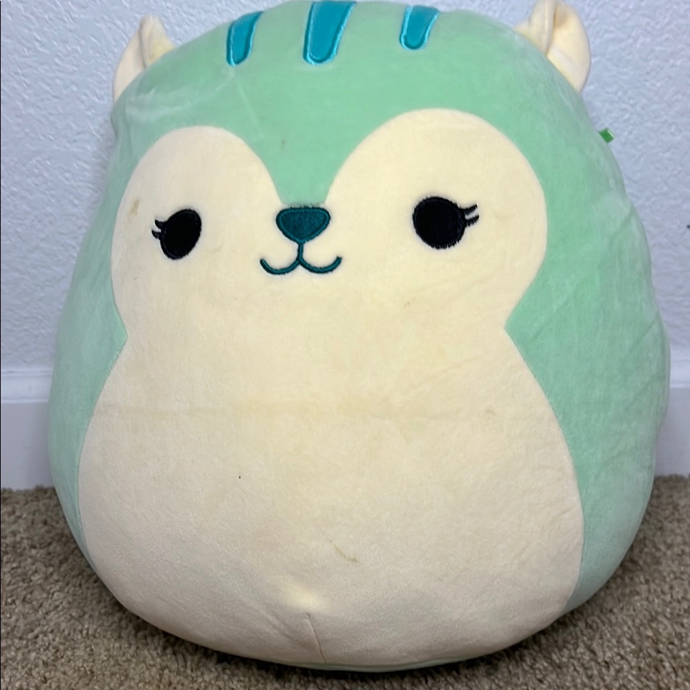 Green and Cream Plush Toy for Small Pets